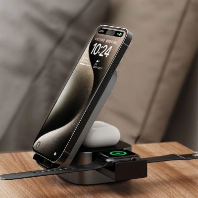 4. Dudao A11Pro+ 15W 3in1 Inductive Charger for Phone/Smartwatch/Headphones - Black