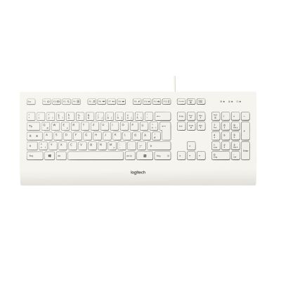 Logitech K280E Pro f/ Business Keyboard Office USB QWERTZ German White