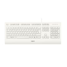 Logitech K280E Pro f/ Business Keyboard Office USB QWERTZ German White