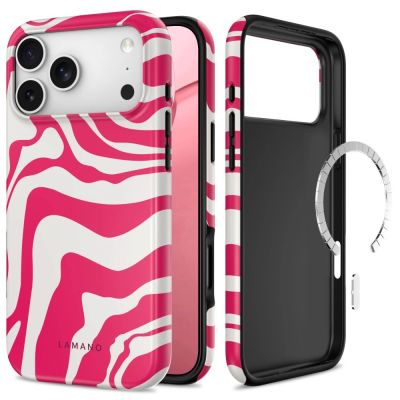 Tech-Protect Lamano MagSafe Case for iPhone 18 Pro Max / 17 Pro Max - White and Pink