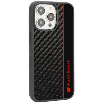 3. Audi Carbon Fiber Stripe iPhone 14 Pro 6.1" black/black hardcase AUS-TPUPCIP14P-R8/D1-BK