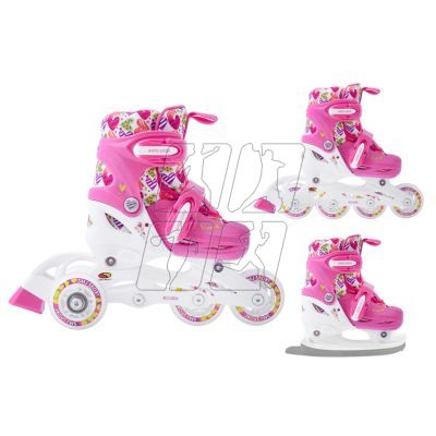 8. Roller skates-rollers-skates adjustable Smj sport Combo Hearts 3in1 Led Jr HS-TNK-000011510