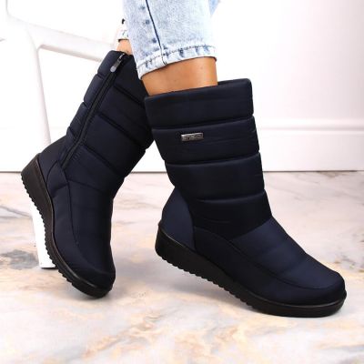 6. News W EVE436B navy blue high ankle boots