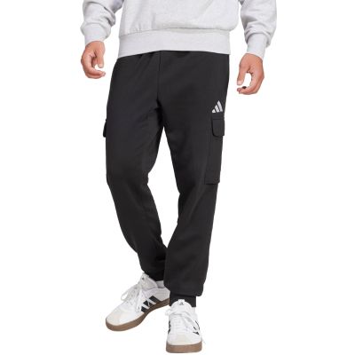 Men's adidas Essentials Feelcozy Fleece Cargo Pants Black JE3820