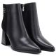 9. Women's black leather high-heeled ankle boots D&A S.Barski CR62-3477