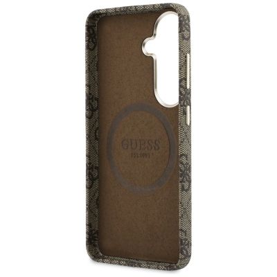 7. Guess 4G Script MagSafe Case for Samsung Galaxy S26 - Brown