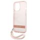 6. Guess Translucent Stap Case for iPhone 13 Pro Max - Pink