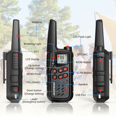 15. Baofeng BF-T25E walkie-talkie black, 2 pieces