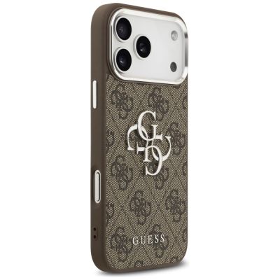 4. Guess 4G Big 4G Classic Logo Case for iPhone 17 Pro Max Brown - Silver