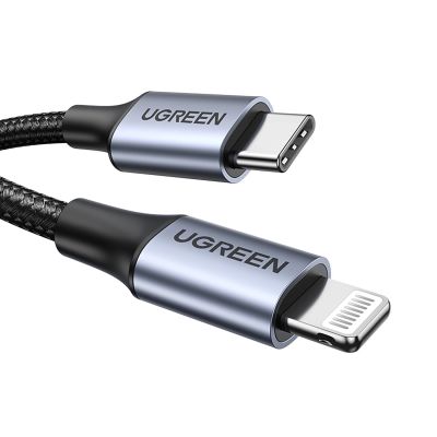 2. Ugreen US304 60760 Lightning - USB-C 2.0 MFi Cable 1.5 m - Gray