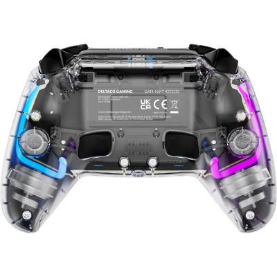 13. Deltaco Gaming GAM-169-T Game Controller Transparent Bluetooth/USB Gamepad Android, Nintendo Switch, PC, PlayStation 4, iOS