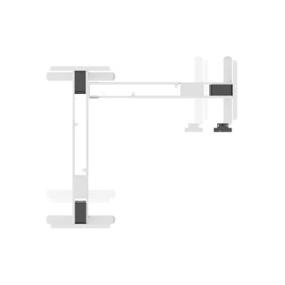 19. Desk frame with electric height adjustment for tabletops up to 200 cm, L-shaped, white