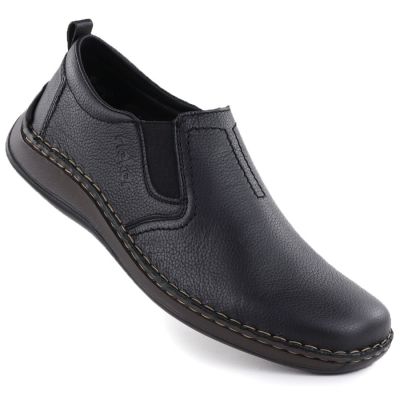 Rieker 05264-00 Men's Black Leather Slip-On Shoes