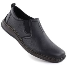 Rieker 05264-00 Men's Black Leather Slip-On Shoes