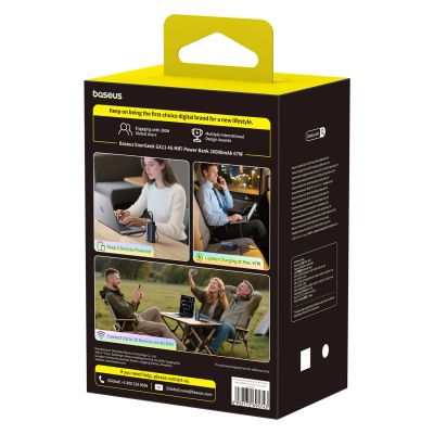 8. Baseus EnerGeek GX11 MiFi 20000mAh 67W Power Bank with Wi-Fi Function - Black