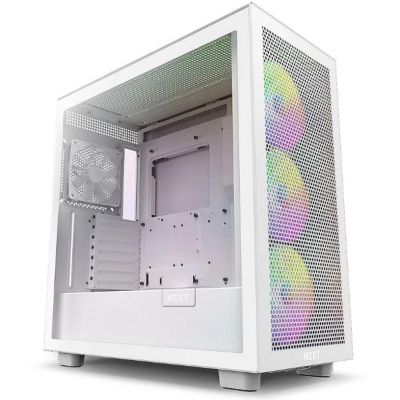 13. NZXT H7 FLOW RGB MIDI TOWER CASE WITH WINDOW WHITE (2024)