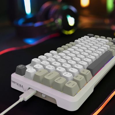 8. Inca IKG-455 Gaming Keyboard USB + RF Wireless + Bluetooth QWERTY German White