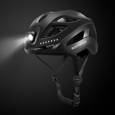 2. Rockbros ZK-077 Bike Helmet with Integrated Multi-Directional Lighting 57-61 cm - Black