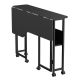 12. MACLEAN FOLDABLE DESK / TABLE MACLEAN, BLACK, MOBILE 100X73CM, MAX. 50KG, ANGLED, L-SHAPED, MC-126 L/B MC-126 L/B