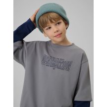 Boy's longsleeve loose with print 4F 4FJRSS26TLONM631-24S