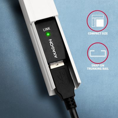 5. Axagon ADR-220 USB 2.0 AM -> AF active extension/repeater cable 20m Black