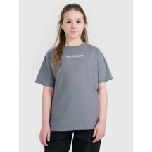 Oversized T-shirt with print for girls 4F 4FJWAW25TTSHF2387-23S