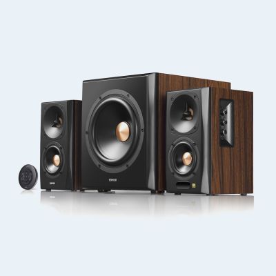 5. Edifier S360DB 150W PC Speaker Set Black, Wood 2.1 Channel Bluetooth