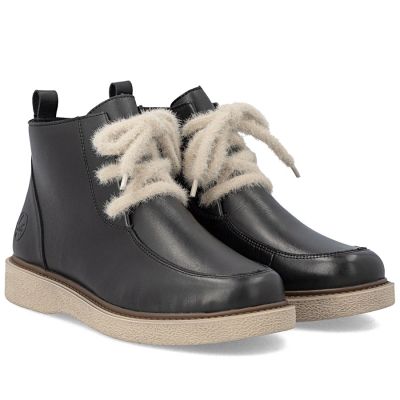 10. Women's leather ankle boots, black Rieker 71100-00