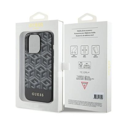 8. Guess GCube Stripes MagSafe case for iPhone 15 Pro Max - black