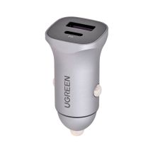 Ugreen Car Charger USB Type C / USB 24W Power Delivery Quick Charge Gray (30780)