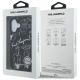 8. Karl Lagerfeld Grained Pattern & Logo MagSafe Case for iPhone 16 - Black