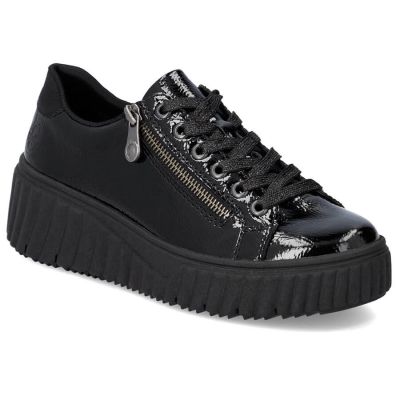 30. Rieker W N2501-00 black wedge shoes