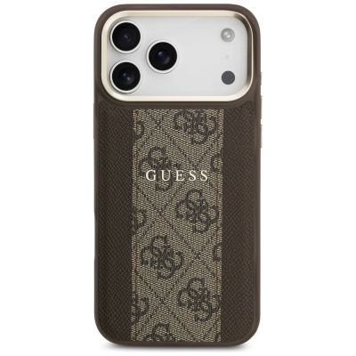 3. Guess 4G Stripe MagSafe case for iPhone 17 Pro Max - brown