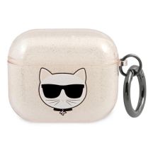 Karl Lagerfeld Glitter Choupette Case for AirPods 3 - Gold