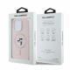 5. Karl Lagerfeld Silicone Karl&Choupette Heads MagSafe Case for iPhone 16 Pro Max - Pink
