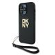 DKNY Wrist Strap Stock Logo case for iPhone 14 Pro - black