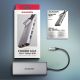 9. Axagon HMC-6G2L Wired Docking Station USB 3.2 Gen 2 (3.1 Gen 2) Type-C Aluminum