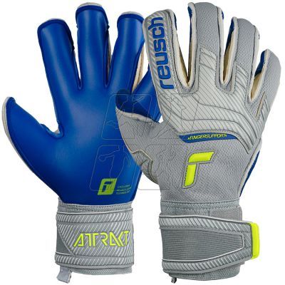 7. Reusch Attrakt Gold X Evolution Cut Finger Support M 52 70 950 6006 goalkeeper gloves