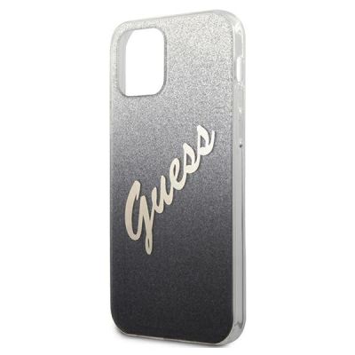 6. Guess GUHCP12MPCUGLSBK iPhone 12/12 Pro 6.1" black/black hardcase Glitter Gradient Script