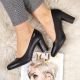 17. Sergio Leone W SK193A black block heel pumps 