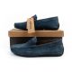 10. Wrangler men's shoes Maifield Suede moccasins, navy blue
