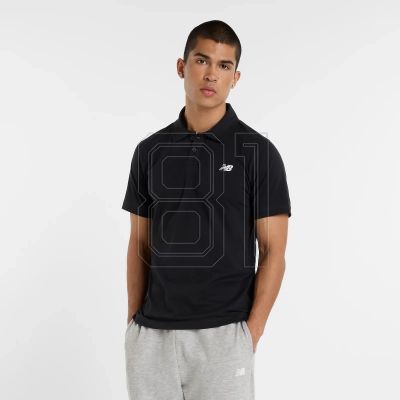 New Balance Jersey Polo Shirt M MT51504BK