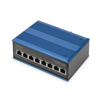 2. ASSMANN Electronic DN-651121 Gigabit Ethernet Network Switch (10/100/1000) PoE Support Black, Blue