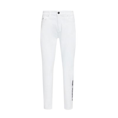 9. Karl Lagerfeld White Gf Denim Pants W 221W1101 jeans