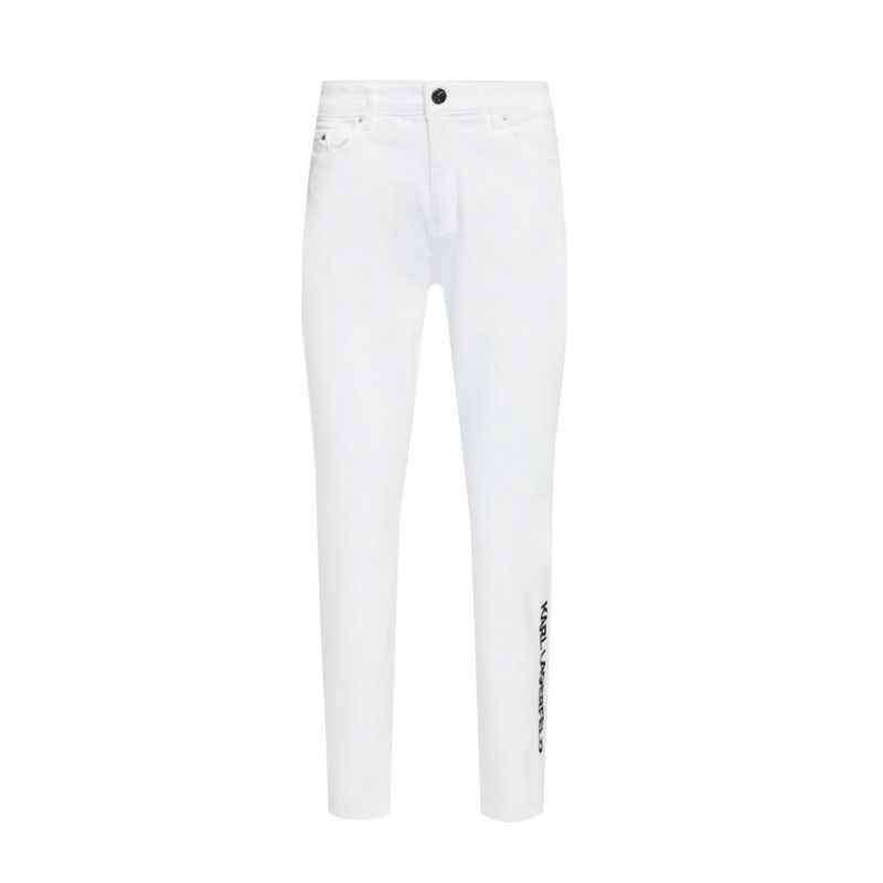9. Karl Lagerfeld White Gf Denim Pants W 221W1101 jeans