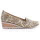 2. Women's wedge shoes with openwork snake print, beige, Potocki SZ12306