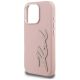 6. Karl Lagerfeld FW Grained Signature Logo iPhone 16 Pro Case - Pink