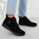 6. Women’s black suede leather ankle boots Rieker Z0022-00