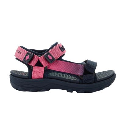 2. Lee Cooper children's shoes girls velcro sandals for summer beach navy blue pink