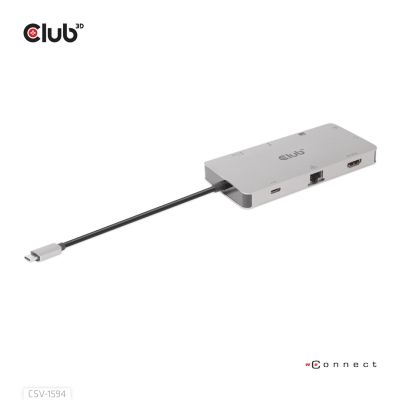 4. CLUB3D CSV-1594 USB 3.2 Gen 1 (3.1 Gen 1) Type-C Docking Station Black, Gray